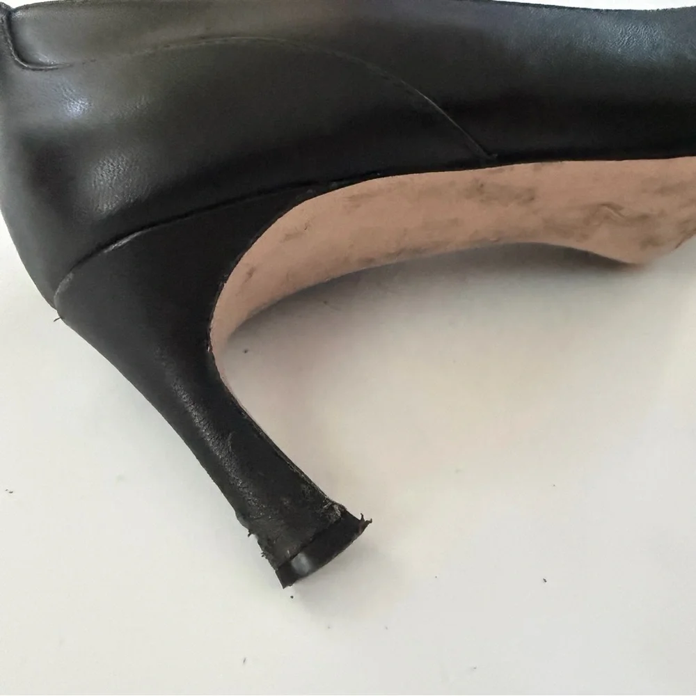 27 Edit Naturalizer Classic Black Leather Heels Pointed Toe Pumps Size 7